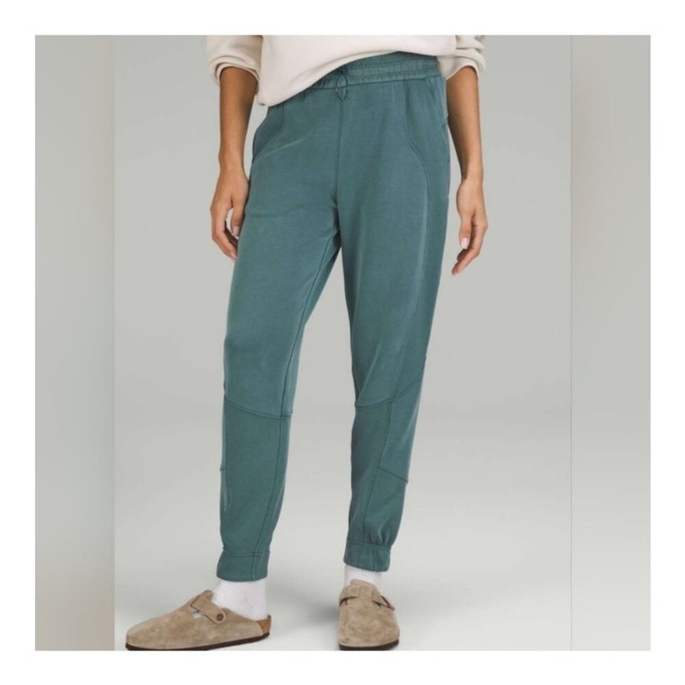 Lululemon Brushed Softstreme Ribbed Joggers size 12 (Teal)